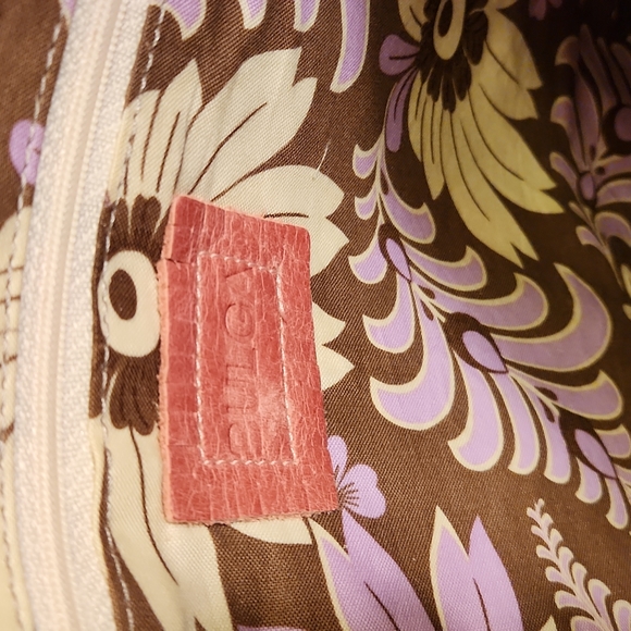 Large BULGA Dusty Rose Leather Satchel - Picture 9 of 11